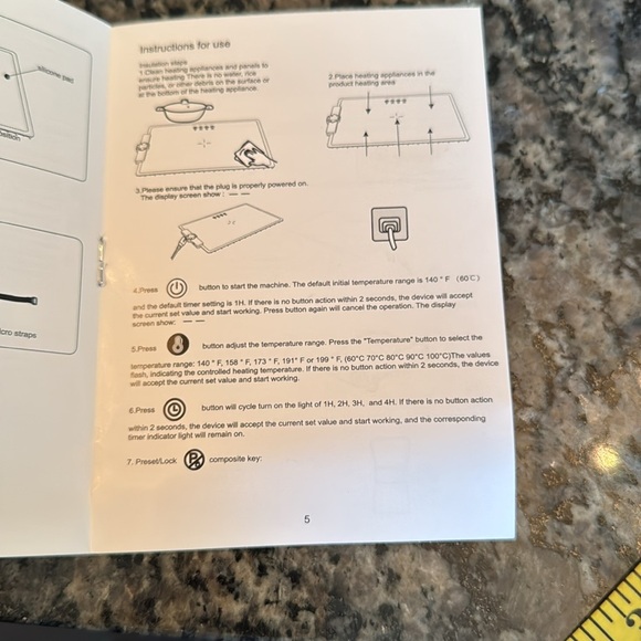 Silicone Food warming mat Black Electric Heating Pad for Food NEW IN BOX - Picture 13 of 13